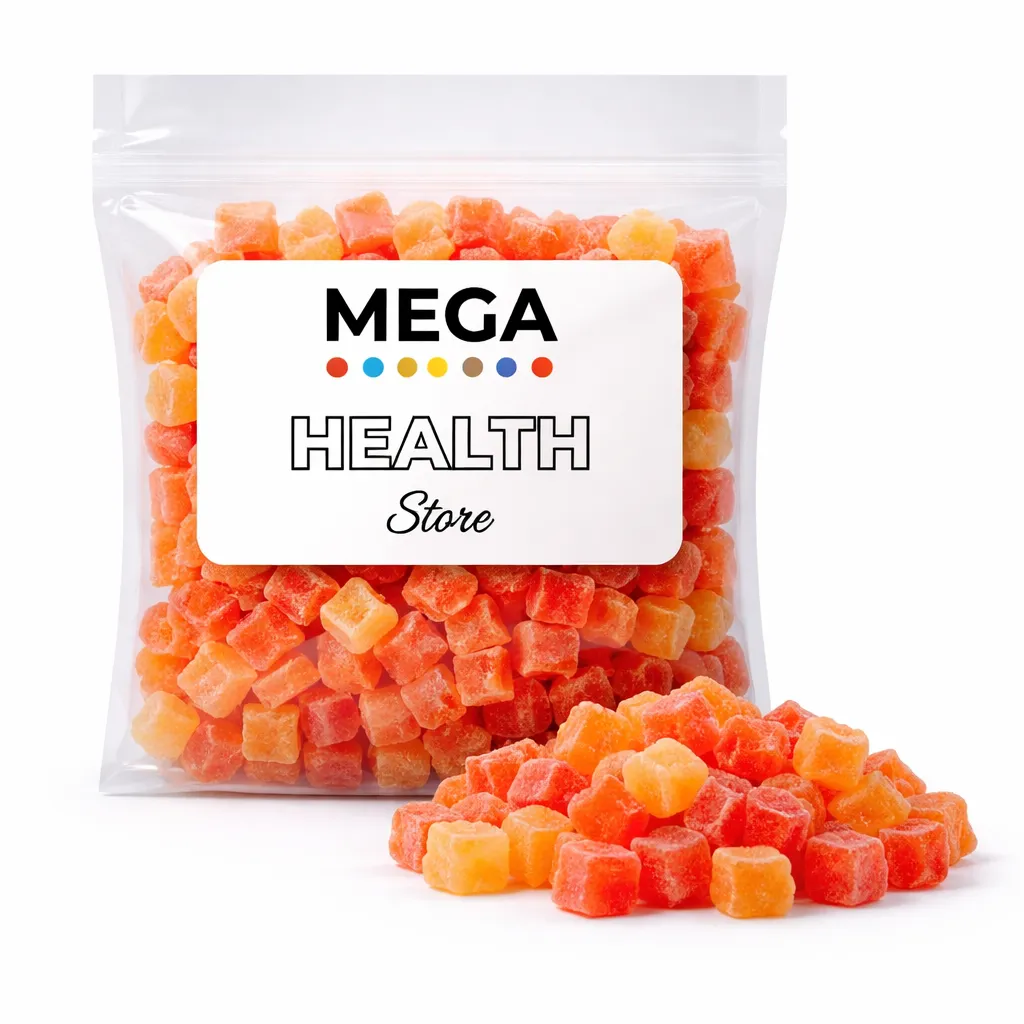 RRPACUB100_Papaya Cubes 100g