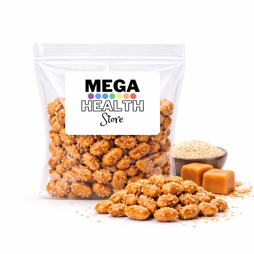 Sugar Free Caramel & Sesame Peanuts 100g
